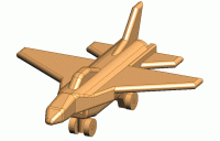 製作した木工おもちゃ第８弾　飛行機（戦闘機）